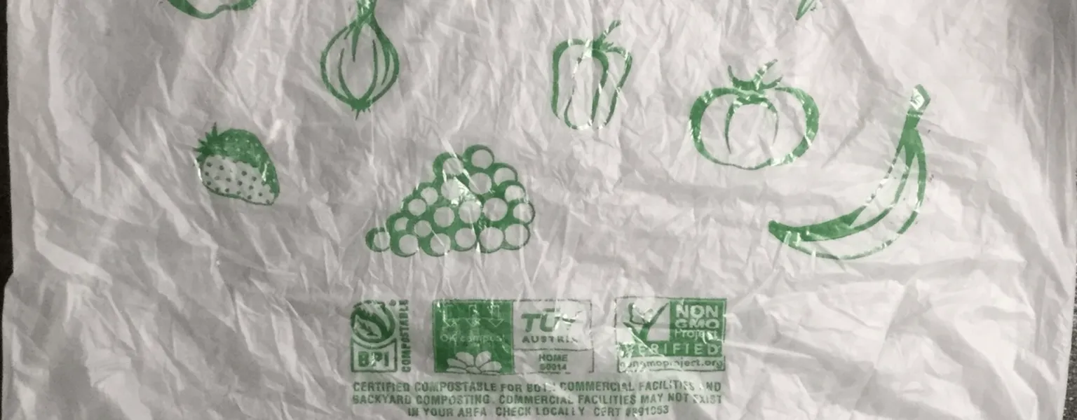 A biodegrable plastic bag credit Geo Lightspeed7