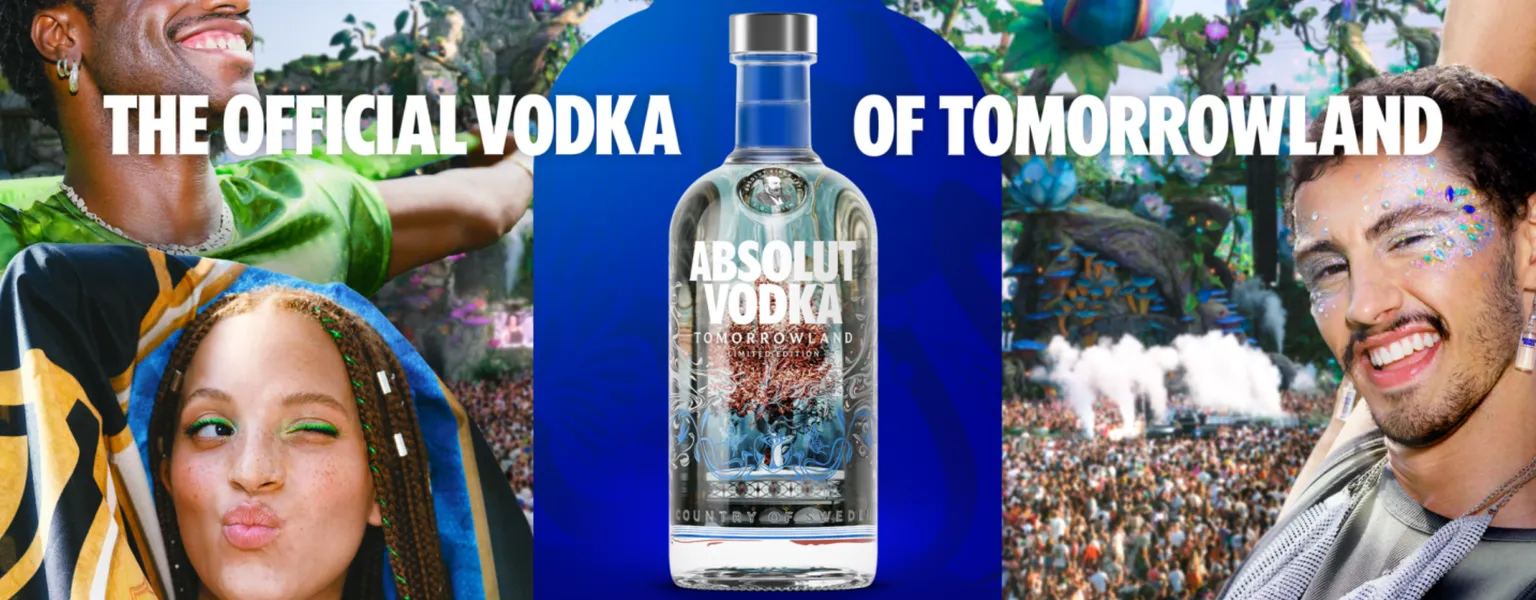 Absolut unveils first ever limited edition bottle collection for Tomorrowland 2025