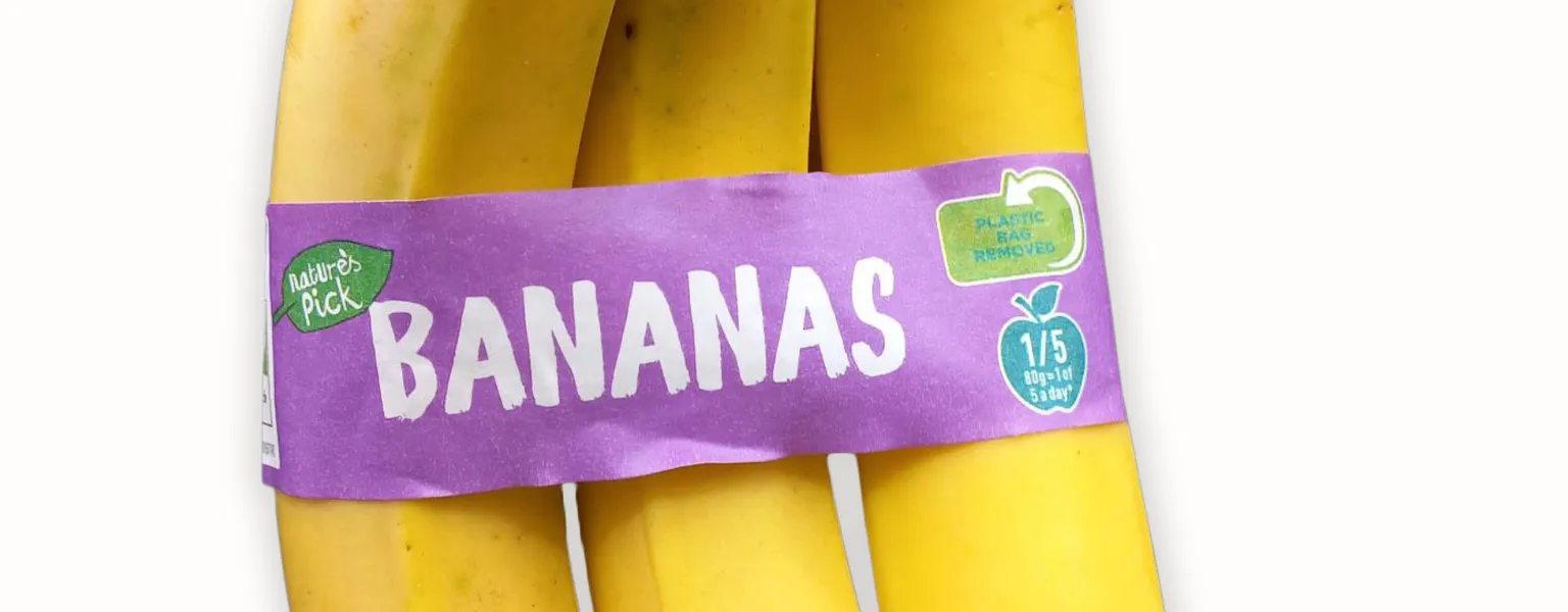 Aldi trials plastic free packaging for bananas