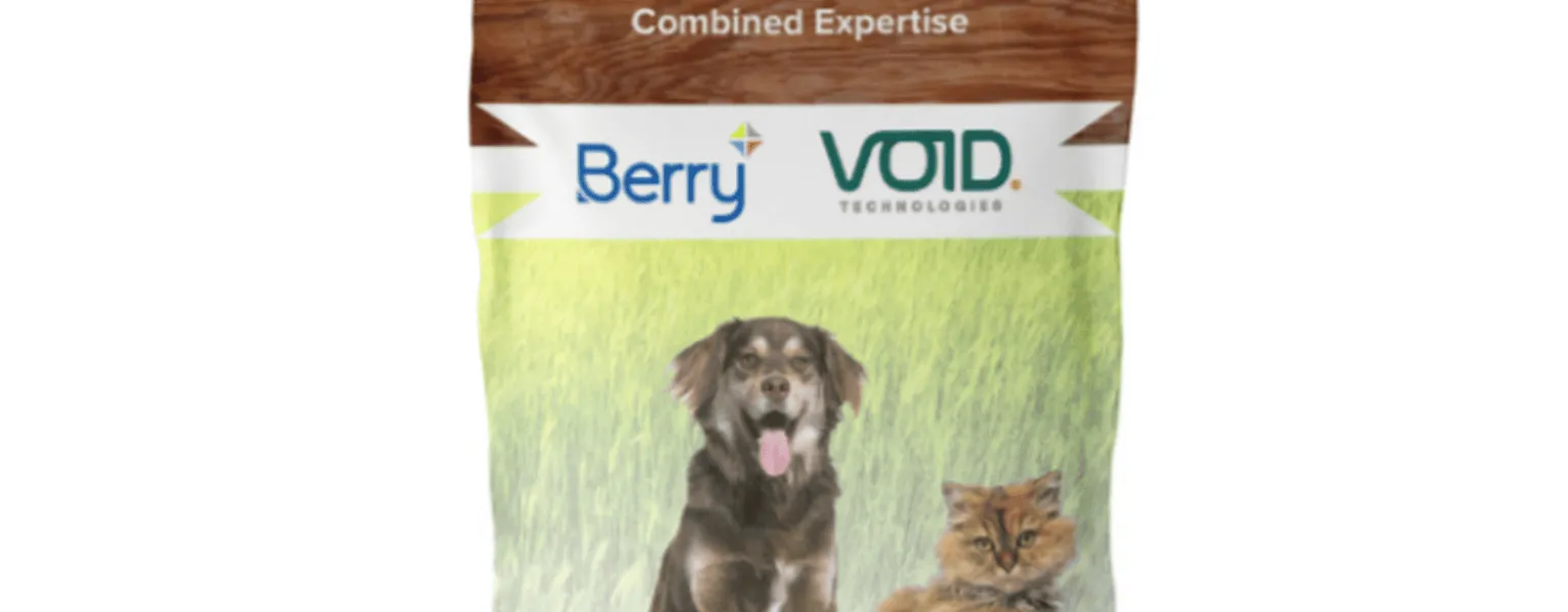 Berry Global VOID Technologies sustainable film for pet food packaging