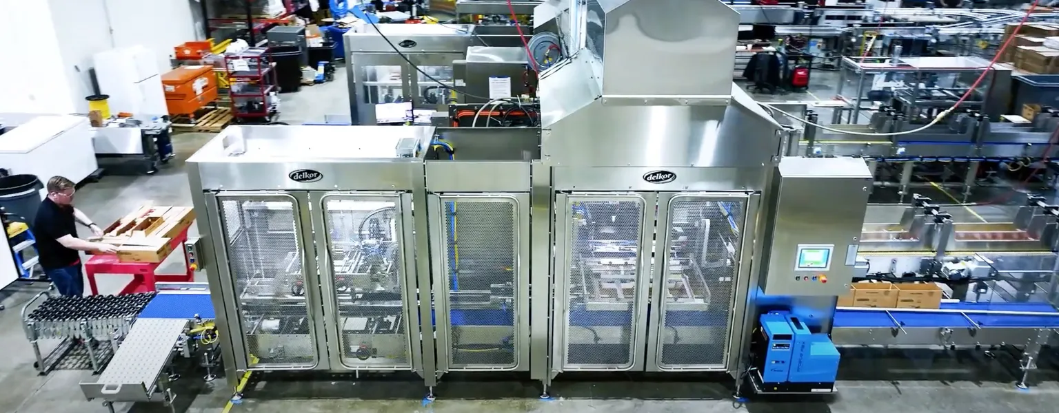 Sanitary Case Packer overview - Delkor's Performance Series case packer