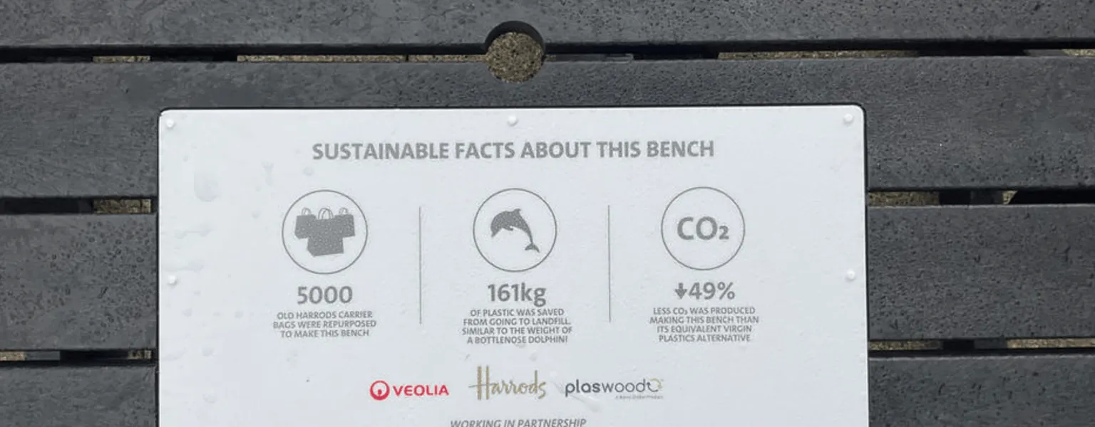 From bags to benches Harrods shopping bags transformed credit Veolia