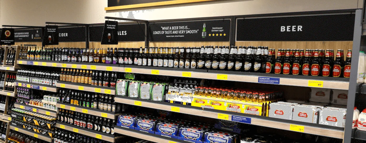 Glue-based Snap Packs to replace cardboard sleeves on Aldi beer multipacks