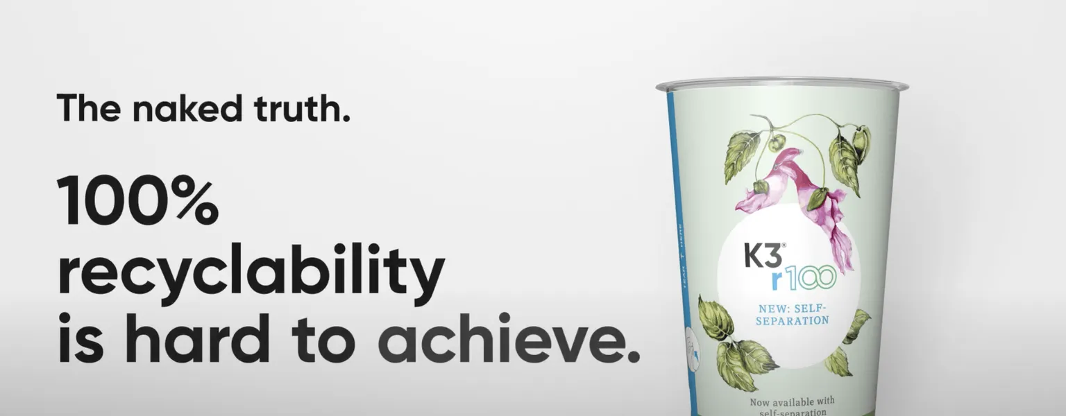 Greiner Packaging K3® r100: self-separating cup