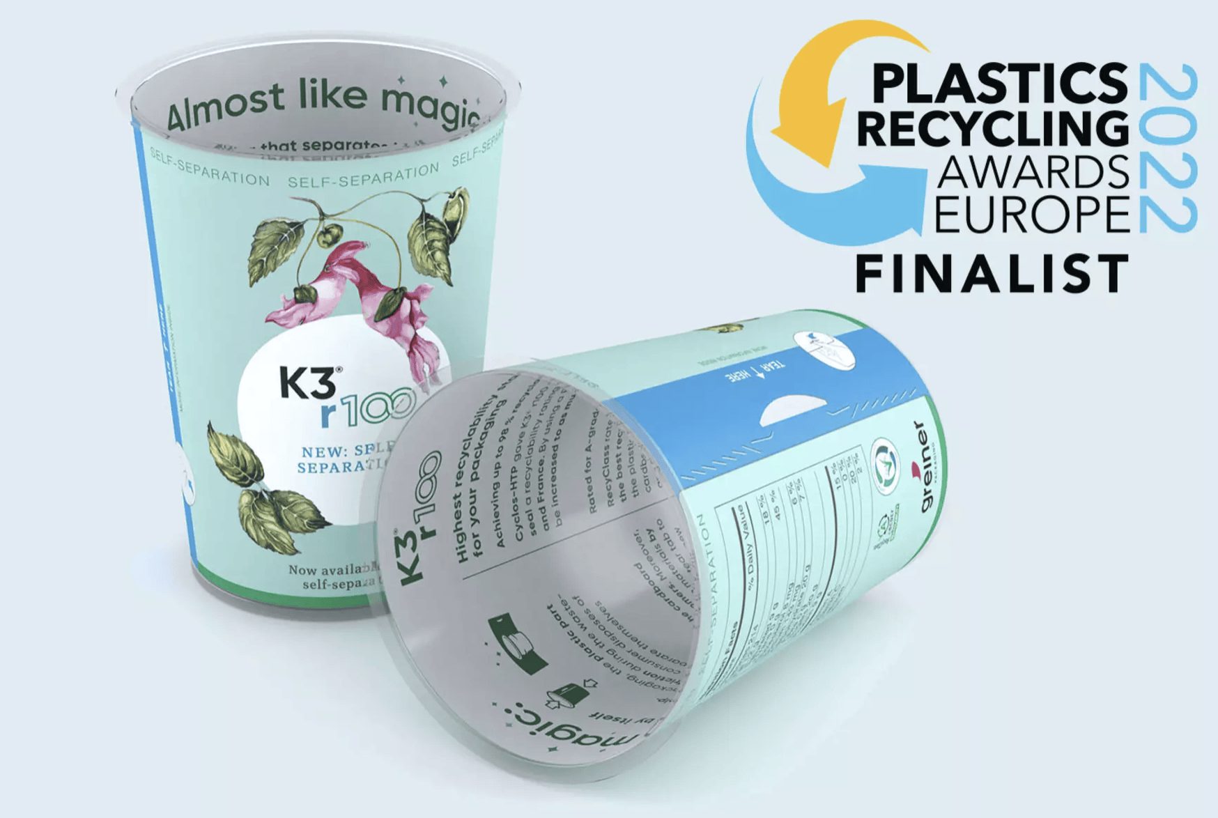 Greiner Packaging finalists in Plastics Recycling Awards Europe 2022