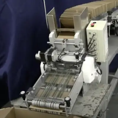 Longford International C350 friction feeder with autoloader feeding stiffener boards