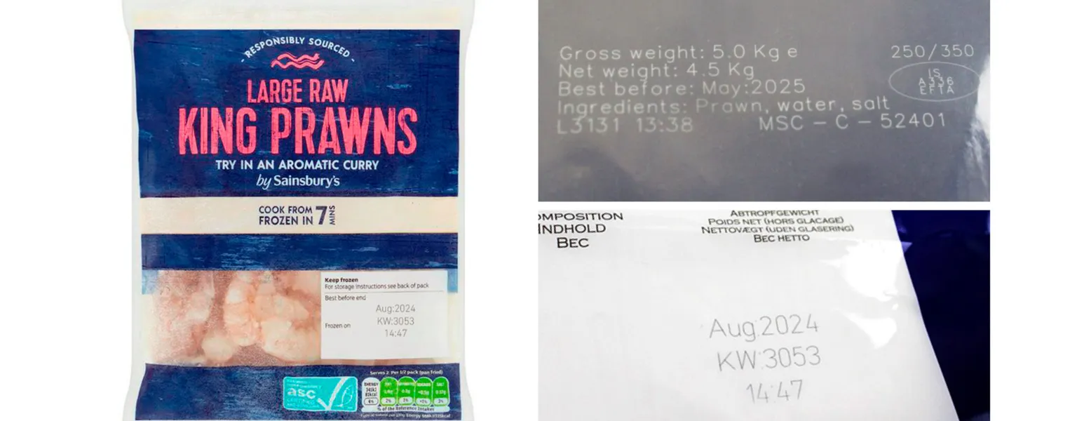 Macsa Id Laser marking on polyethylene and recycled polypropylene freezer bags