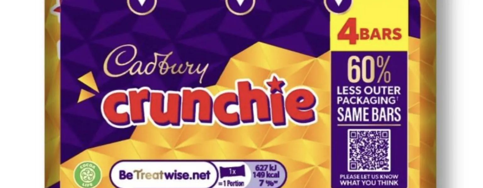 Mondelēz and Tesco trial reduced plastic Cadbury Crunchie multipacks