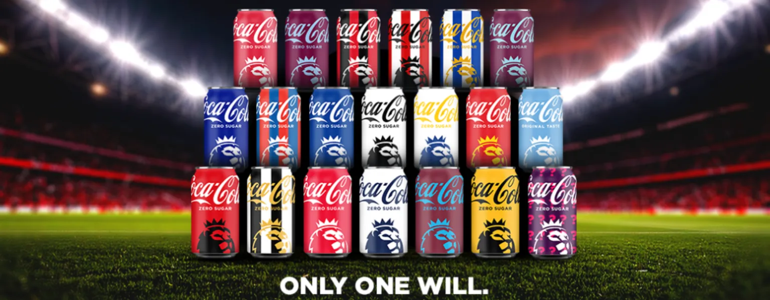 New Coca-Cola cans celebrate Premier League partnership with club colours