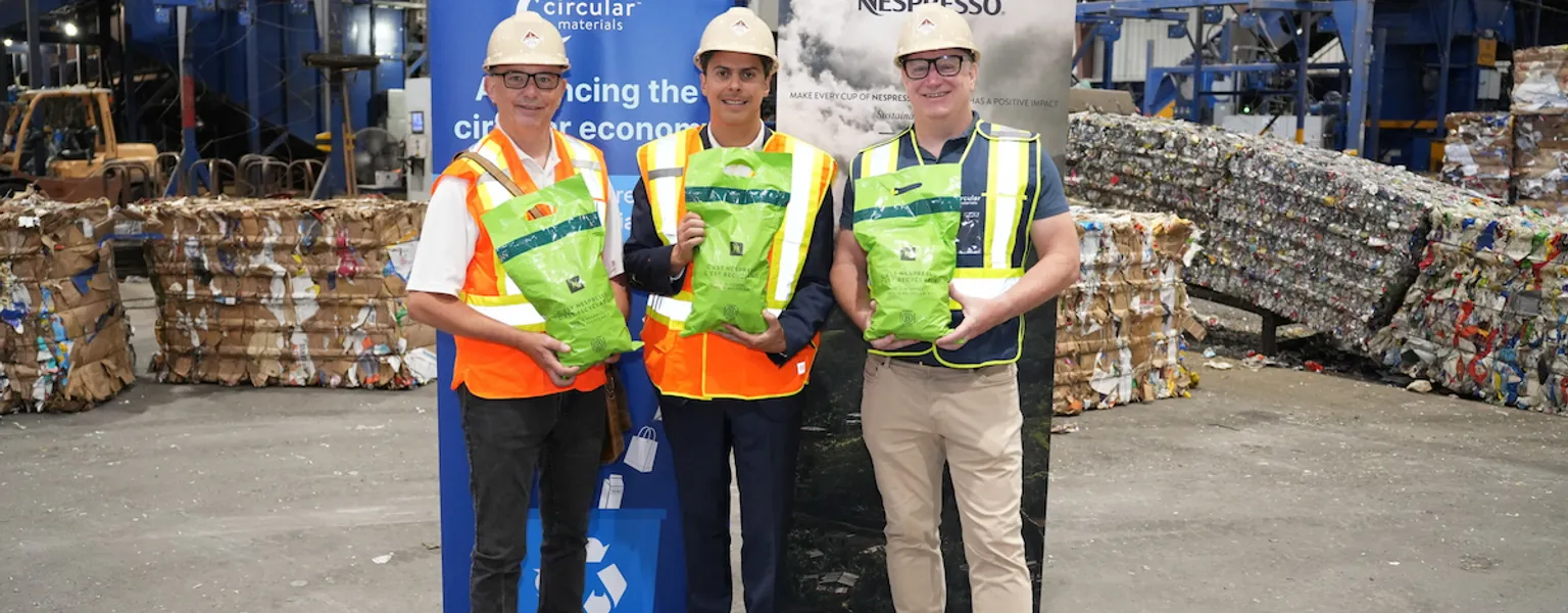 Ontario welcomes Nespressos Green Bag Recycling Programme