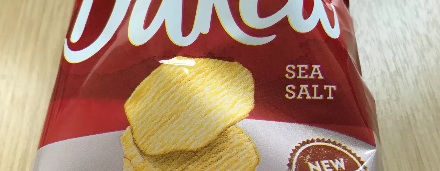 Packet of Walkers oven baked sea salt crisps credit Hazel Nicholson CC BY 2.0
