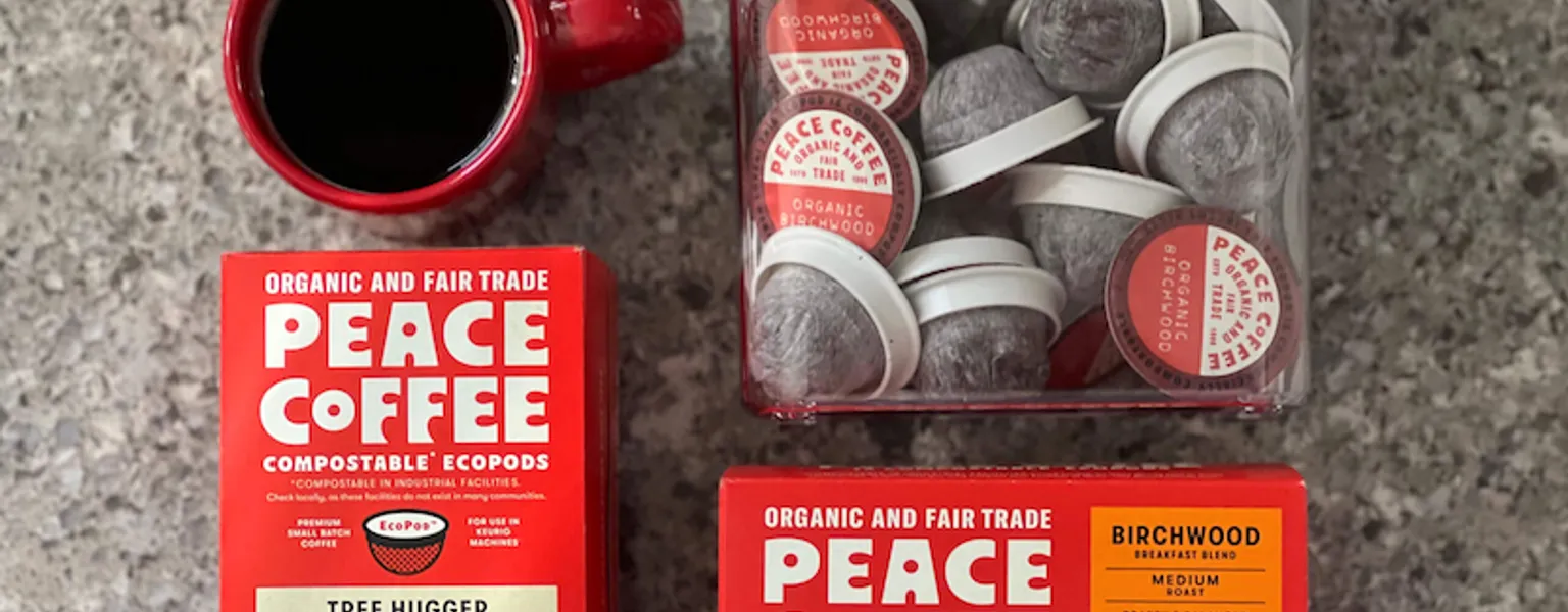 Peace Coffee unveils new compostable coffee pods