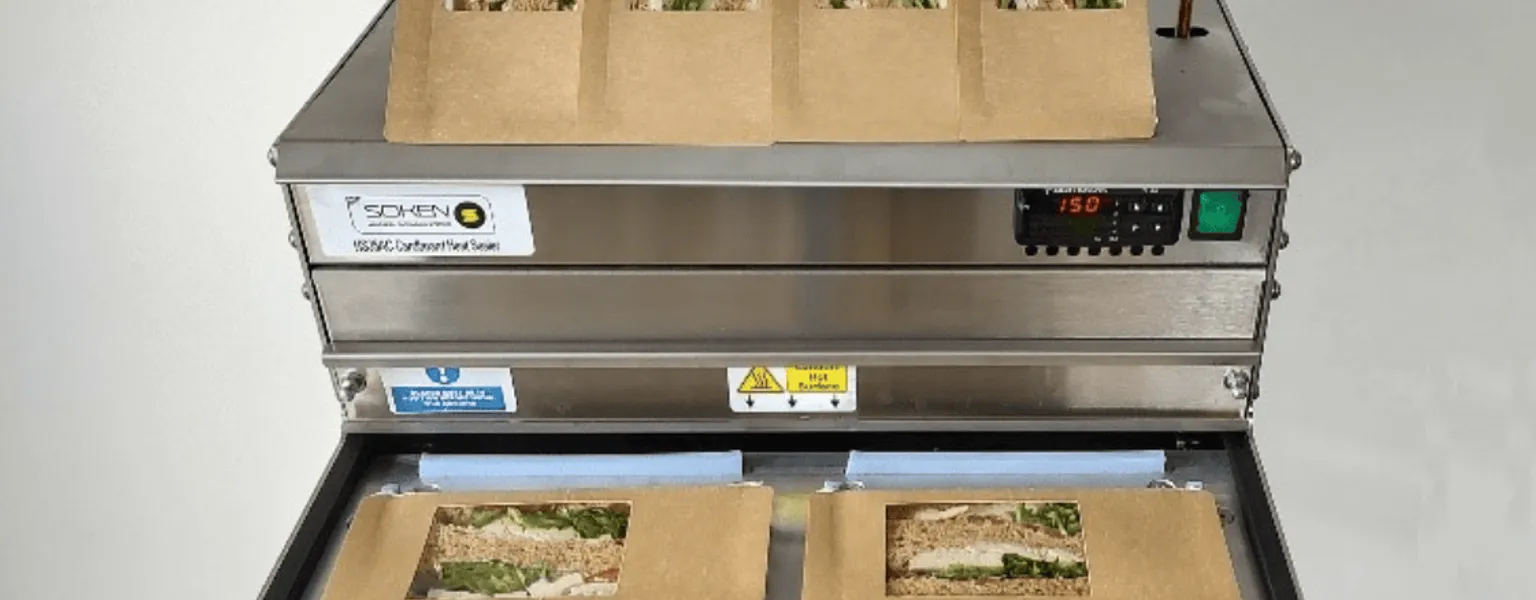 Plastic free sandwich wedges are now available from Soken