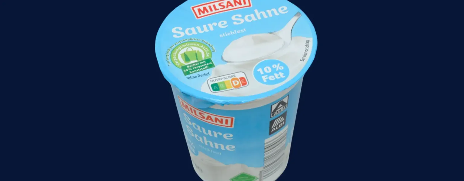 Recycled polystyrene sour cream cups launch in German retail