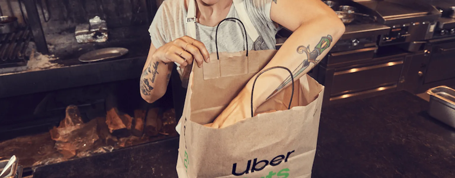 Restaurant packaging food credit Uber Eats