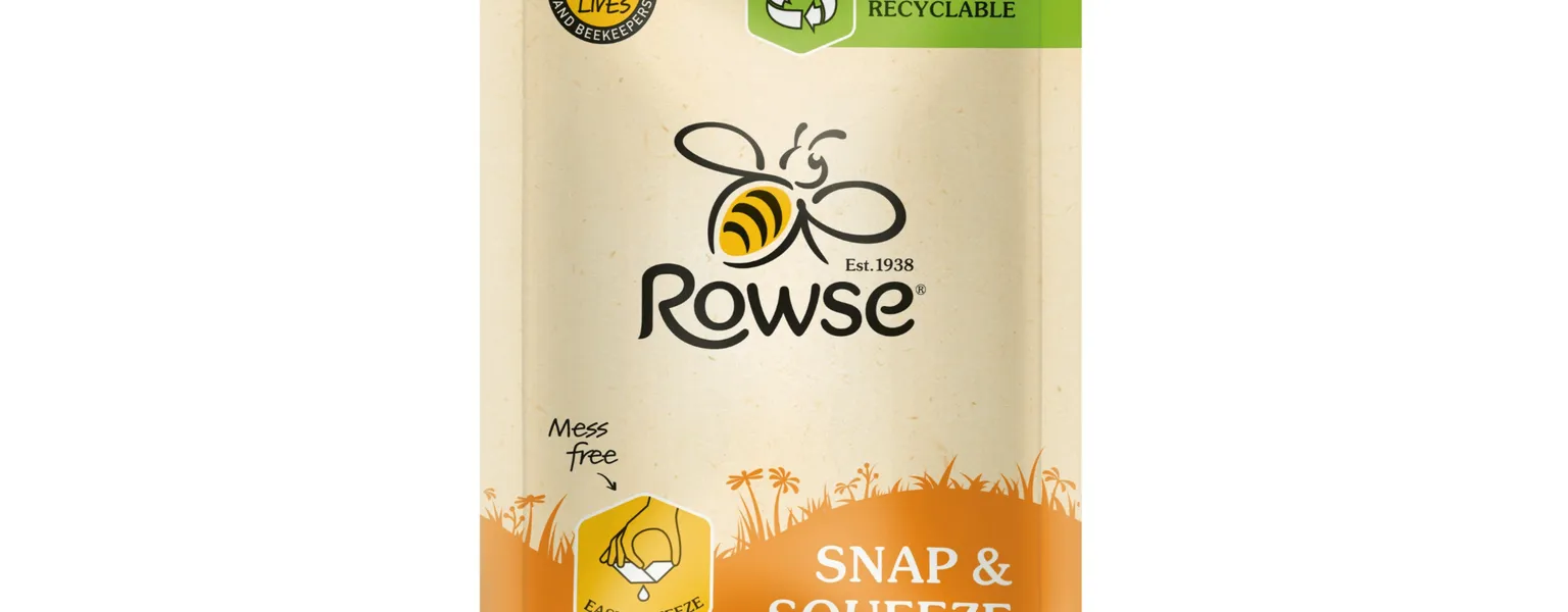 Rowse Paper Snap Squeeze honey packaging grabs gold