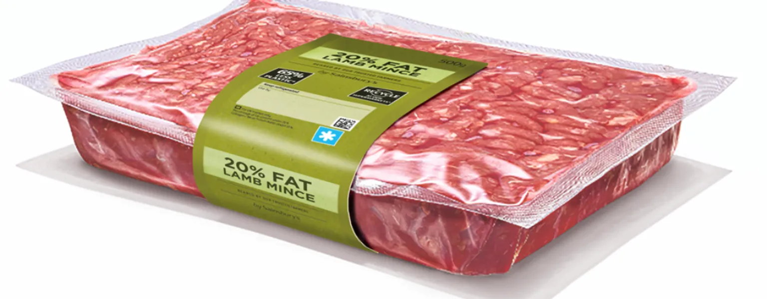 Sainsburys reduces plastic with new vacuum packed lamb mince