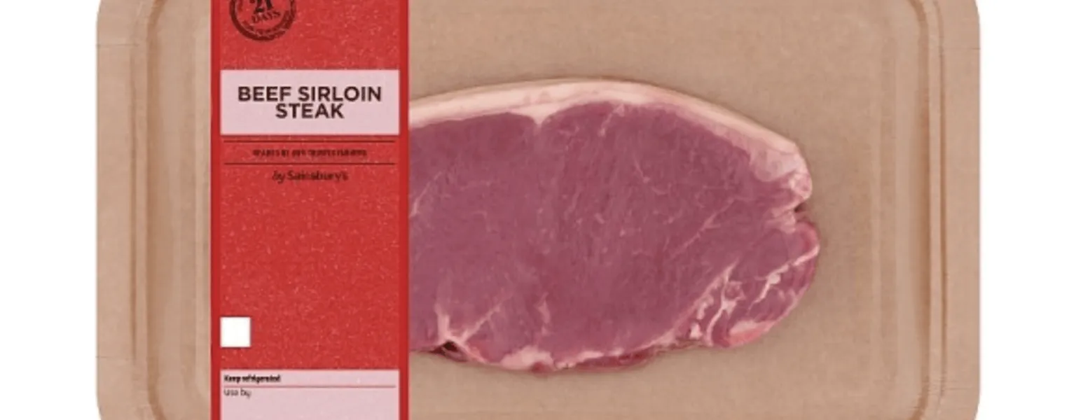 Sainsburys steak cardboard trays