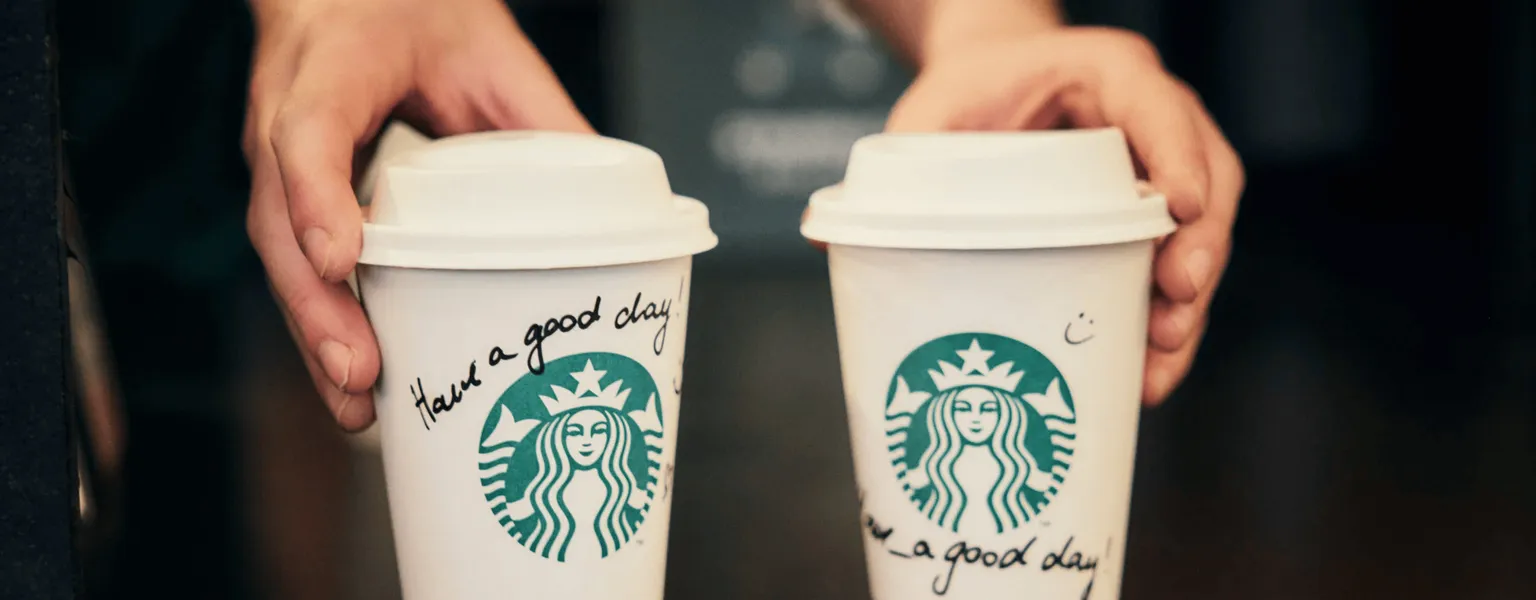 Starbucks redesigns its iconic white takeaway cup
