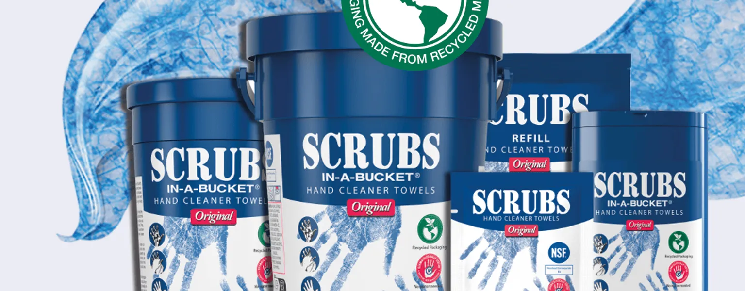 Sustainable packaging upgrade for popular industrial wipes brand