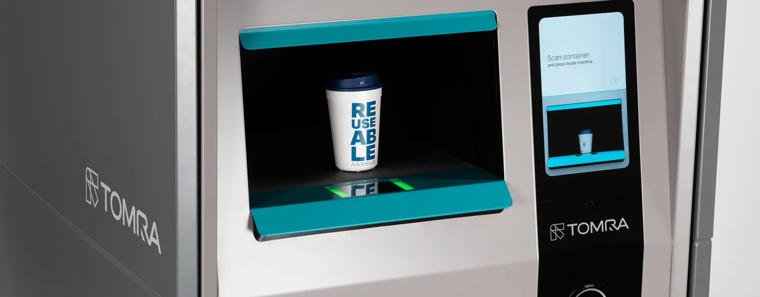 TOMRA unveils new automated collection point for reusable takeaway food packaging