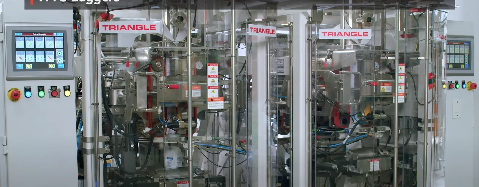 Triangle sanitary vertical form-fill-seal baggers and more