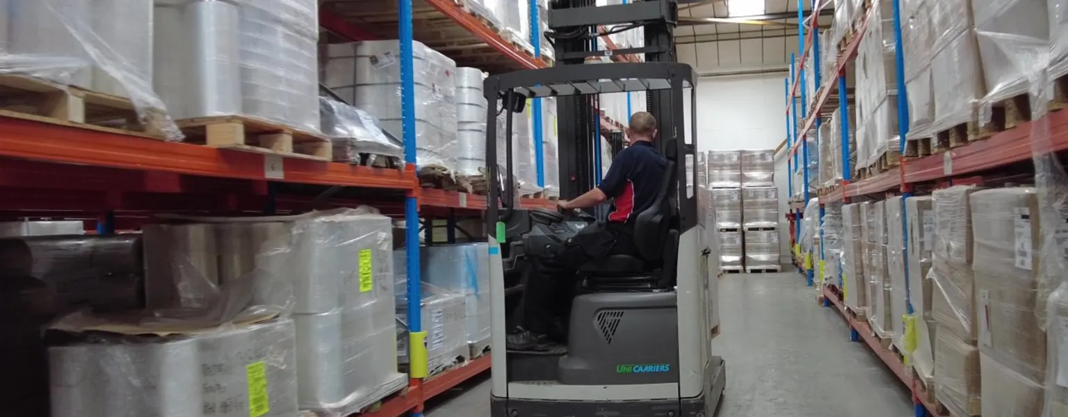 YPS packaging materials in UK warehouse