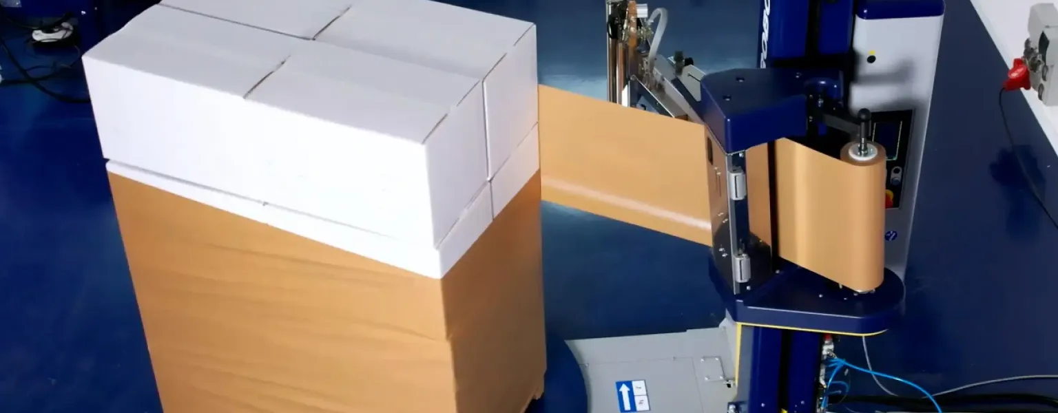 YPS paper pallet wrapping
