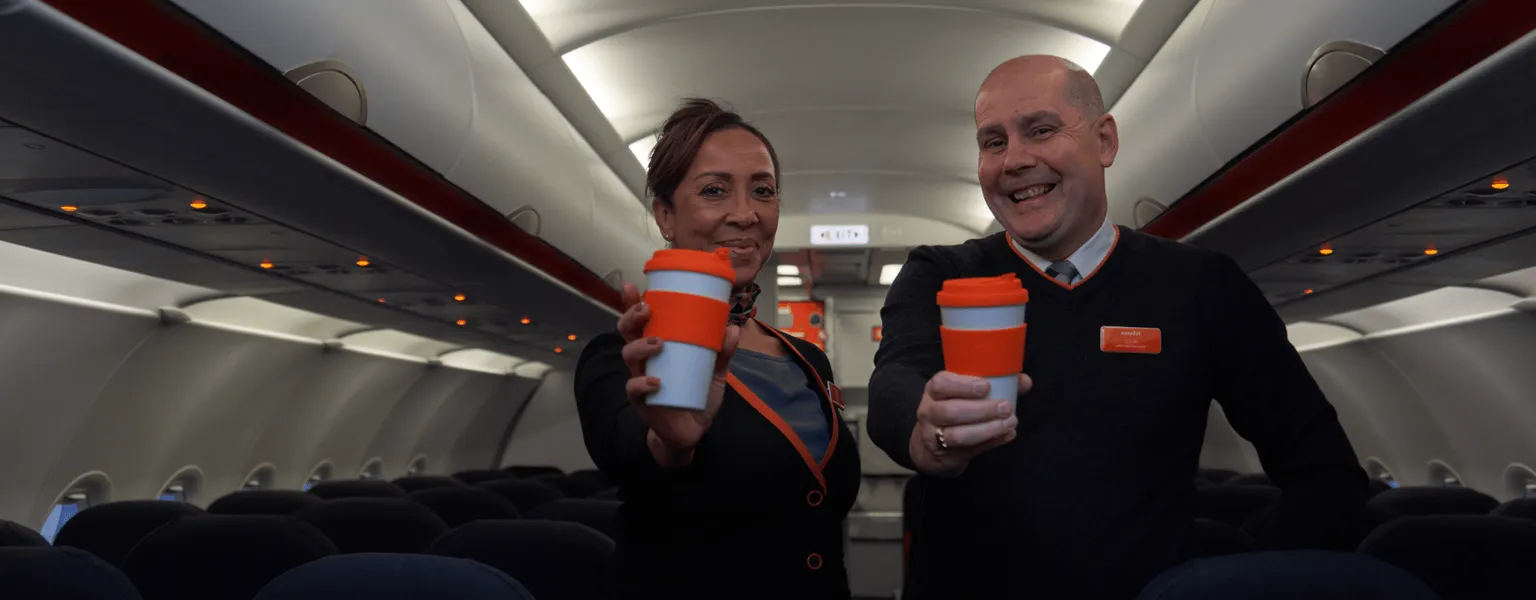 Easy Jet introduces reusable cups and cutlery for flight crew credit easy Jet Ollie Jarman Photo