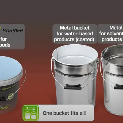 SAIER Group: S-LINER BARRIER plastic bucket vs. metal bucket