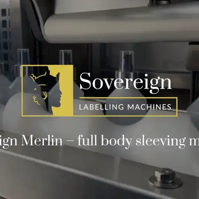 Sovereign Labelling Machines: Merlin – Full body sleeving machine